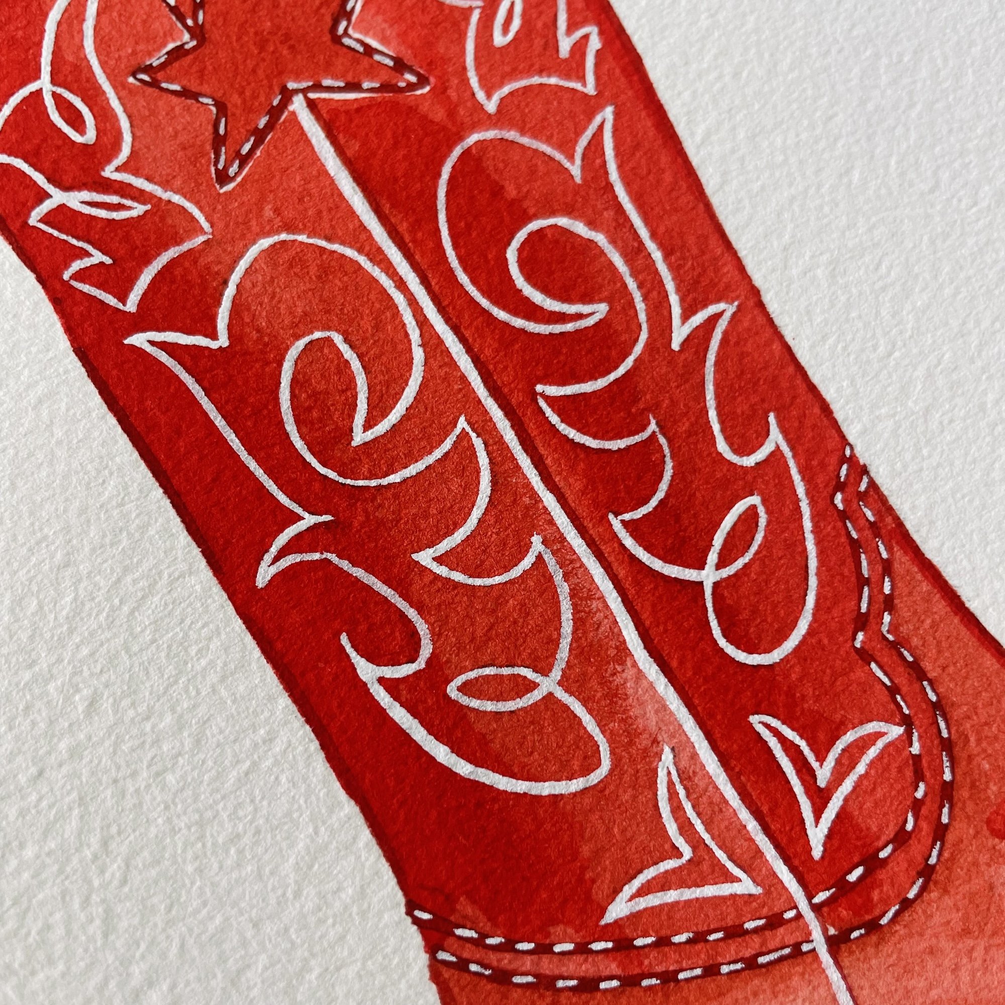 Red Boot Colorful Art Print 5x7 — Catherine Cartie